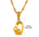 Double Hearts Pendant Necklace