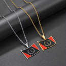 Black American Heritage Soulaan Flag Pendant Necklace
