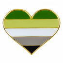 LGBTQIA+ Gay Flag Pride Heart Lapel Pin