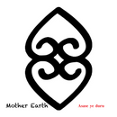Asase Ye Duru Adinkra Symbol For "Mother Earth" Necklace Earrings Jewelry Set
