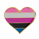 LGBTQIA+ Gay Flag Pride Heart Lapel Pin