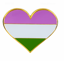 LGBTQIA+ Gay Flag Pride Heart Lapel Pin