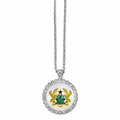 Ghana Flag Emblem Pendant Necklace