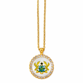 Ghana Flag Emblem Pendant Necklace