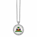 Haiti Flag Emblem Pendant Necklace