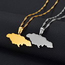 Jamaica Map Pendant Necklace