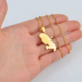 Martinique Map with Cities Pendant Necklace
