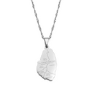 Saint Vincent Map with Cities Pendant Necklace