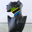 Tanzania Flag Drop Earrings