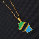 Tanzania Map Pendant Necklace