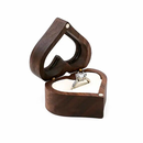 Wooden Heart-Shaped Ring Box