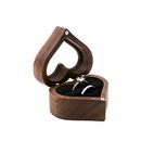 Wooden Heart-Shaped Ring Box