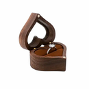 Wooden Heart-Shaped Ring Box
