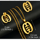 Ese Ne Tekrema Adinkra Symbol For "Friendship" Necklace Earrings Jewelry Set