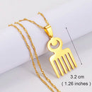 Duafe Adinkra Symbol for " Beauty" Pendant Necklace (Bigger size)