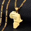 Africa Map Pendant Necklace