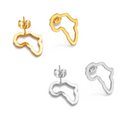 Africa Map Outline Stud Earrings