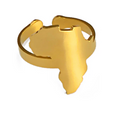 Africa Map Rings