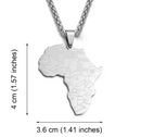 Africa Map Necklace With Countries Flag Symbol
