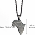 Africa Map with Rivers Pendant Necklace