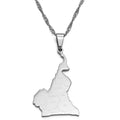 Cameroon Map With Cities Pendant Necklace