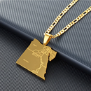 Egypt Map Pendant Necklace