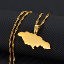 Jamaica Map Pendant Necklace