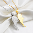 Argentina Map with Cities Pendant Necklace
