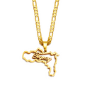 Tigray Map Outline Pendant Necklace