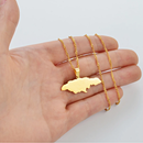 Jamaica Map Pendant Necklace