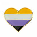 LGBTQIA+ Gay Flag Pride Heart Lapel Pin