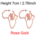 Africa Map with Gye Nyame Earrings