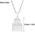 Duafe Adinkra Symbol for " Beauty" Pendant Necklace (Bigger size)