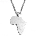 Africa Map Necklace With Countries Flag Symbol