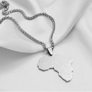 Africa Map Necklace With Countries Flag Symbol