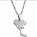 Thailand Map Pendant Necklace