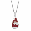 Sri Lanka Map Flag Pendant Necklace