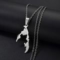 Tamil Eelam Map Pendant Necklace