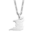 Trinidad and Tobago Map with Cities Pendant Necklace