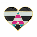 LGBTQIA+ Gay Flag Pride Heart Lapel Pin