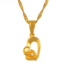 Double Hearts Pendant Necklace