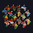 Gambia Flag Africa Map Necklace