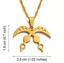 Akofena Adinkra Symbol for " Courage & Bravery" Pendant Necklace