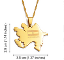 Azerbaijan Map Pendant Necklace
