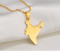 India Map Pendant Necklace
