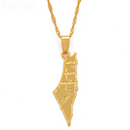 Israel Map Pendant Necklace