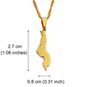 Malawi Map Pendant Necklace