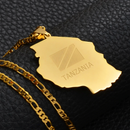 Tanzania Map Pendant Necklace