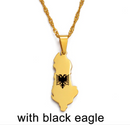 Albania Map Pendant Necklace