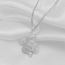 Dragon Lucky Charmed Pendant Necklace